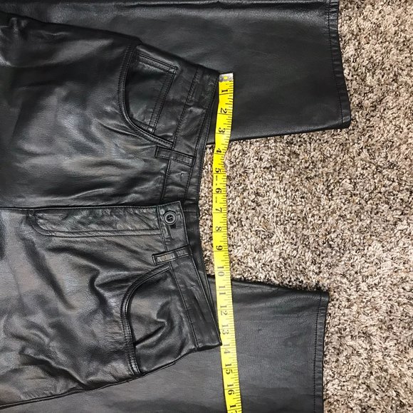 Vintage Jones New York Sport Black 100% Genuine Leather Pants - Picture 10 of 13